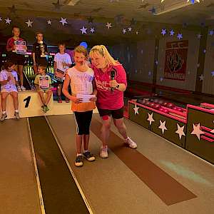 Siegerin beim Sterne schätzen: Katharina Fetzer mit einer Punktlandung von 385 Sternen.