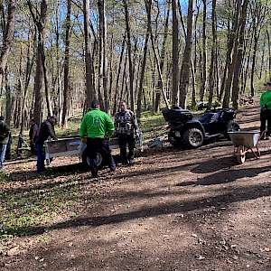 Parcoursumbau bei den Bogenschützen Hermaringen